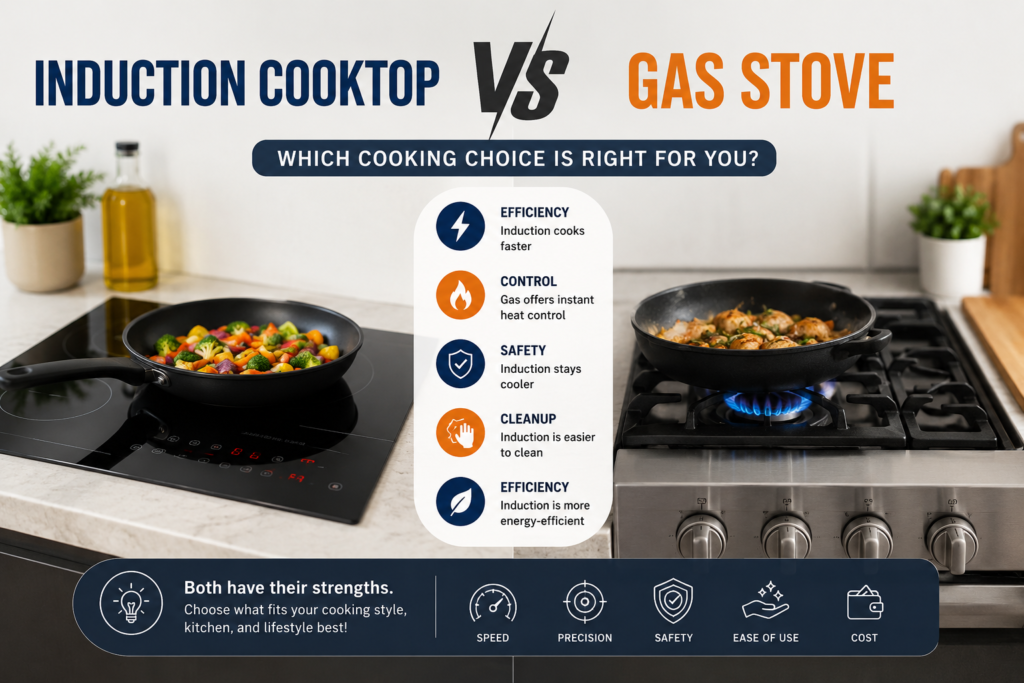 Induction Cooktop vs Gas Stove